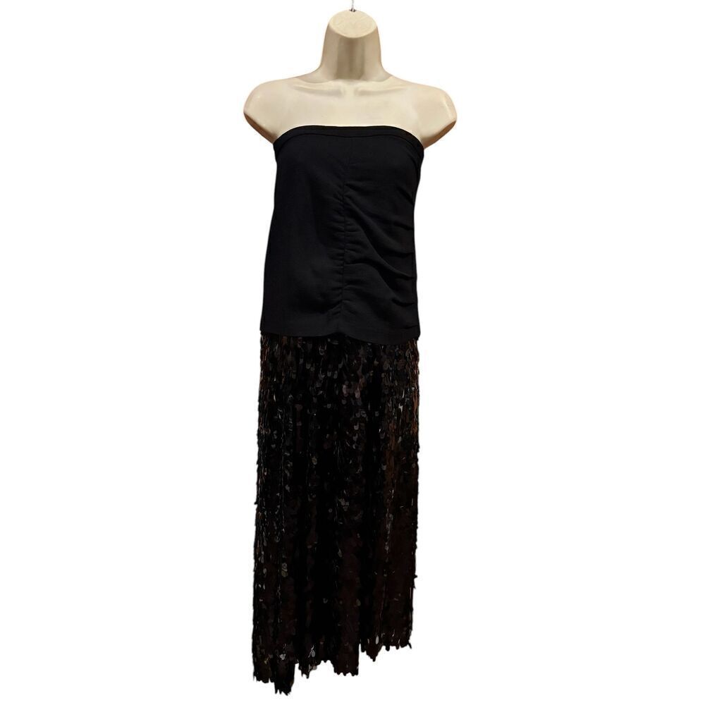 Rachel Comey Destra Strapless Sequin Dress in Black NWT Size XS